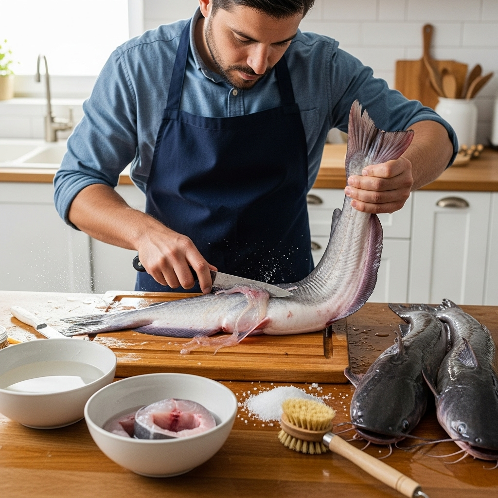 Основні способи очищення сома від слизу