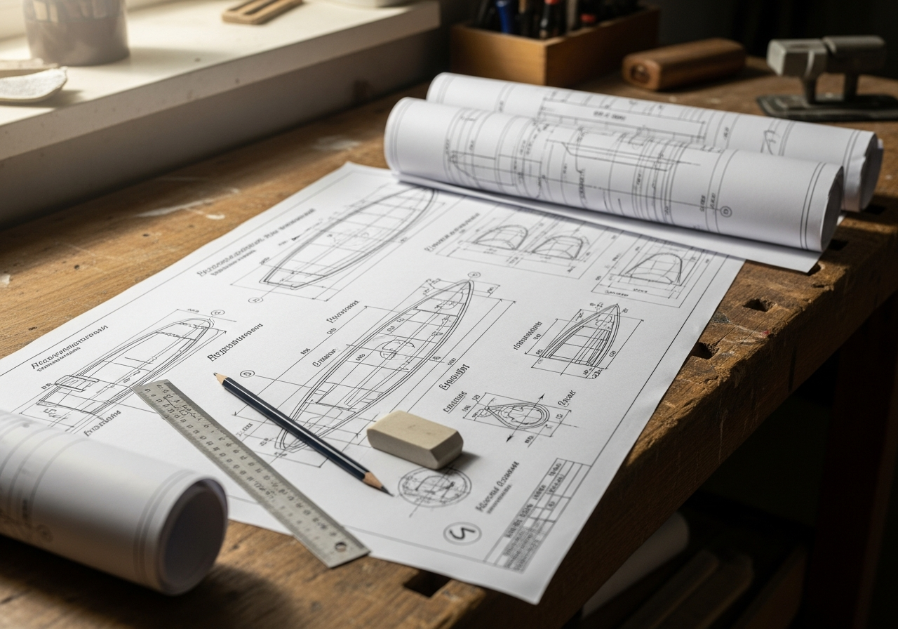 Креслення та розрахунки: як спланувати конструкцію човна?