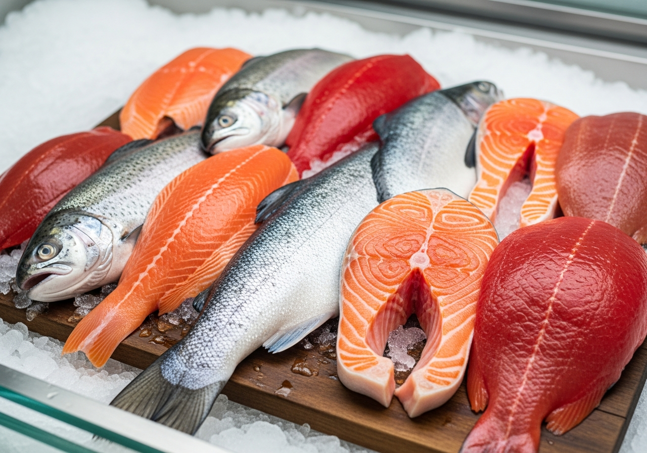 Які сорти червоної риби найкраще підходять — форель, сьомга, кижуч, горбуша