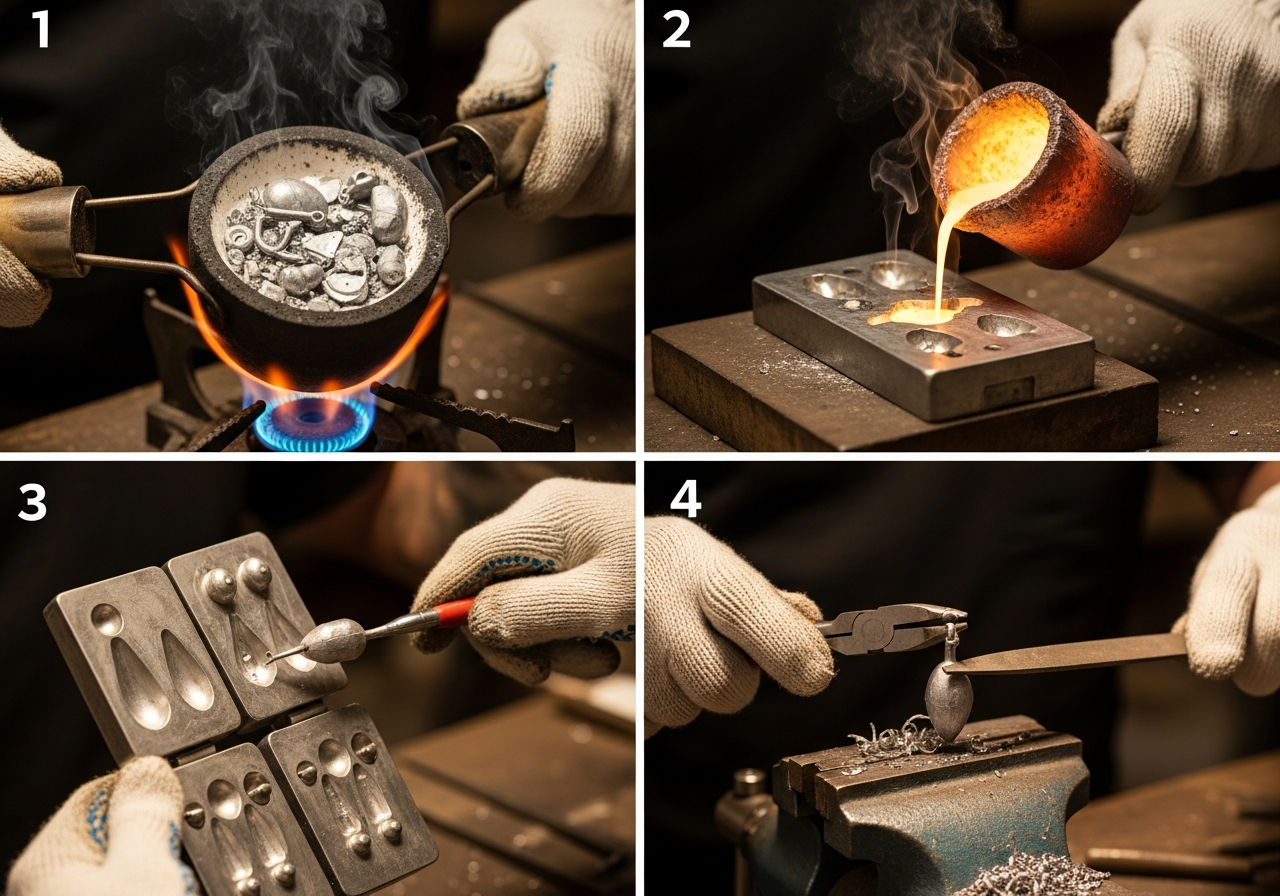 Покрокова інструкція: як зробити грузики зі свинцю