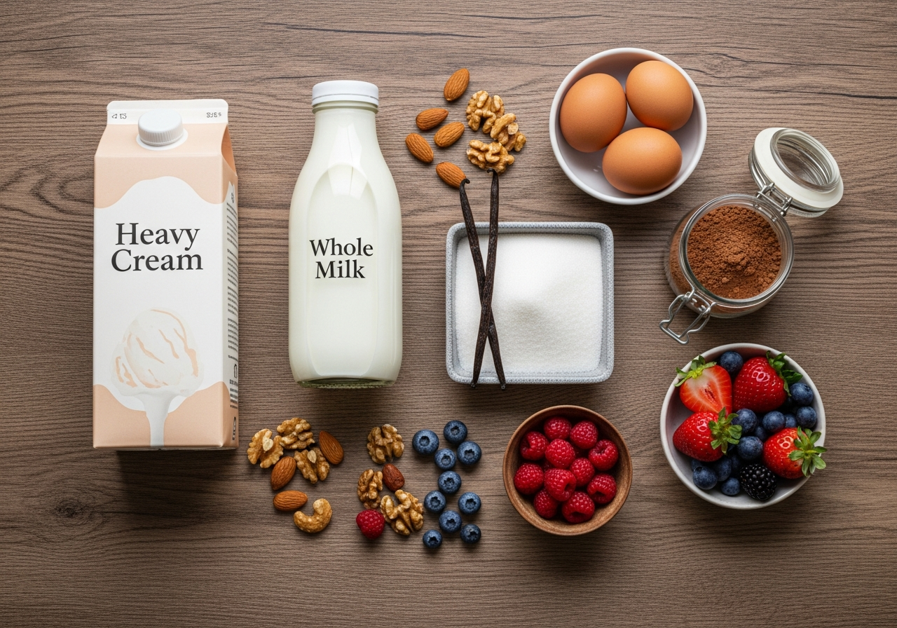 Основні інгредієнти для домашнього морозива: що вибрати і чому