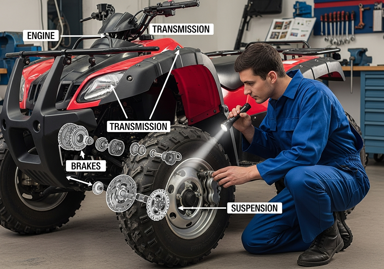 Основні вузли квадроцикла, які потребують уваги